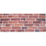 بديل طوب تصميم داخلي، أبعاد 50 × 120 سم، لون أحمر