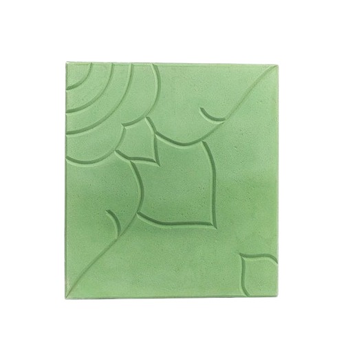 Concrete Tile Decorative Rose Design 40×40×5 cm Light Green | Al Sarif Building Materials