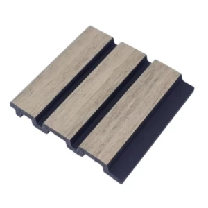Synthetic Wood Decor PS, Size 16x290 cm, Beige with Black Color | JU-007