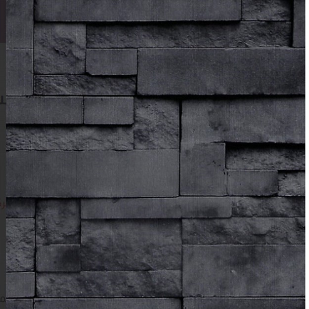 Modern Wall Covering Length 10m Width 53cm Black Color | Luxury line