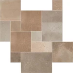 بلاط بورسلان داخلي Adagio Modular للأرضيات والجدران، لون بني، مقاس 44×21.5 سم، سماكة 10 مم