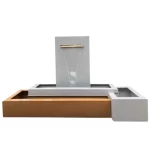 Luxury Steel Waterfall With Lighting, White With Brown Color, Size 70 × 120 × 200 cm, Product Number CHV122000