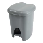 Plastic Waste Bin with Step, Large Size, Gray Color, Model PI5FQ