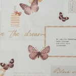 Youthful Wall Covering, Color red with brown and gray, Length 15.6m, Width 106cm  