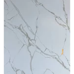 Matte laser marble substitute, size 120 x 290 cm, color white with gray veins, model L-085