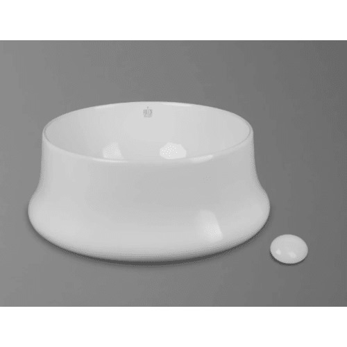 Round Shape Over Counter Washbasin 16x40x40 cm, White Color | Hatch Company