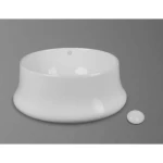 Round Shape Over Counter Washbasin 16x40x40 cm, White Color