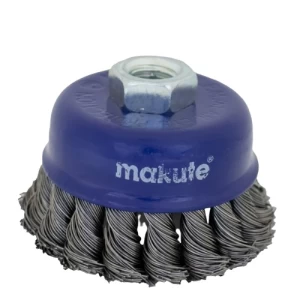 Braided Cup Sanding Brush 3 inch, Durable Cleaning Tool | Makute