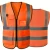 Reflective Safety Vest, Reflective strips, Size XXXL, Orange Color, Polyester