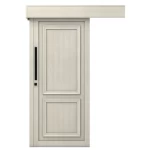 باب سحاب بريميوم عصري، لون رمادي فاتح، مقاس 110×265 سم، سمك 6 سم، موديل EX02