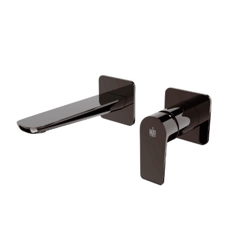 Washbasin Faucet Wall Mounted 12×8×17.8 cm Black Titanium | Hatch Company