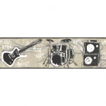 American wallpaper for youth and children, size 10 m x 0.53 m, beige color, model GK8822BD 