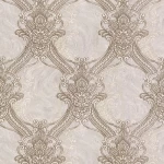 Classic Wallpaper Length 10m, Width 1.06m, Light Brown Color, Model 82738