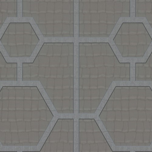 Italian Wall Decoration Geometric Design Gray, Roll Length 10 m | Balbaid Decor Company