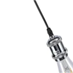 modern pendant light, silver color, dimensions 45x45x85 mm