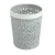 HDPE Decorative Plastic Waste Bin, White Color, Model ZFVRI