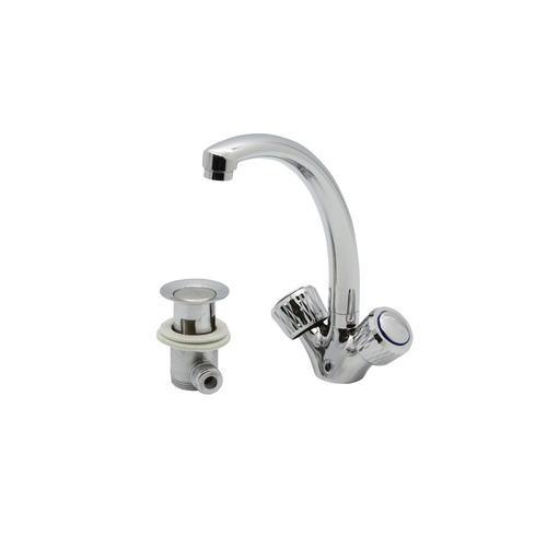 Brass Sink Mixer Chrome Color, Durable Kitchen Faucet | Alsaggaf company
