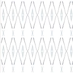 ورق جداري هندسي بلجيكي مقاس 820 سم× 68.58 سم، لون ابيض مع ازرق، موديل بنسن كوبب