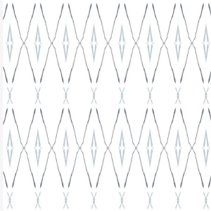 Belgian Geometric Wallpaper 820cm x 68.58cm White with Blue | Abyat Company