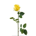 Artificial rose decoration flower, yellow color, Size 63 cm 