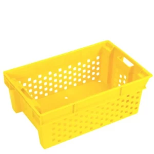 HDPE Plastic Container for Dates, 57x37x22 cm, Yellow | AL-FURIDI FACTORY FOR PLASTIC INDUSTRIES