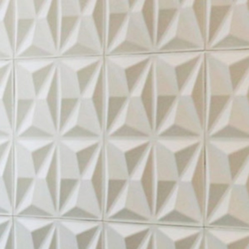 3D Decorative Panels 50x50 cm White Color, Model Cullinans | 