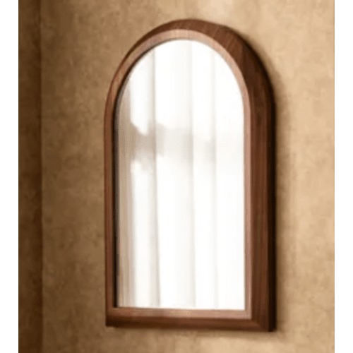 Wall Mirrors Size 75x50x5 cm, Walnut Color, Sidra Design | Abyat Company