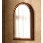 Wall Mirrors Size 75x50x5 cm, Walnut Color, Sidra Design