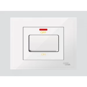 Water Heater Switch 7×7 cm, 20 Amp, White Color | Art DNA