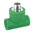 PPR Plastic Tee with Hexagonal male Threaded Size 25 mm x 3/4 inch, Pressure 25 bar, Green | ASK