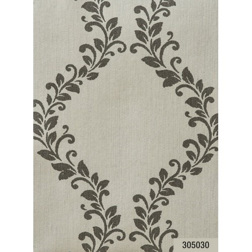 Classic Wallpaper Length 10m, Width 0.73m, Light Beige Color, Model 305030 | Balbaid Decor Company