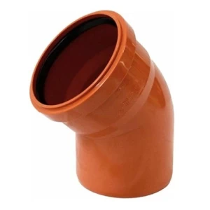 UPVC Elbow 45° Size 200 mm Thickness 5.9 mm Orange Color | Plasco Factory for Plastic Industries