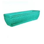 حوض زرع بلاستيك مستطيل كبير الزامل مصنوع من  البولي ايثلين اللون  ازرق فاتح