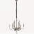 Modern Bronze Chandelier, Height 32 cm, Width 37 cm, Length 73 cm