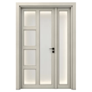 Premium Gray Wooden Double Door Size 160 × 235 cm, Product Number GPR07 | 