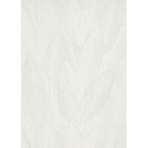 Leaf-patterned Wallpaper 10 m Length, 0.53 m Width, White Color | Balbaid Decor Company