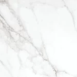 Soft Carrara Pearl White Porcelain Tiles for Refined Interiors, 10 mm Thickness, Dimensions 60×60 cm