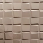 ألواح جدارية 3D، أبعاد 50×50 سم، لون بيج، تصميم أوبيرون