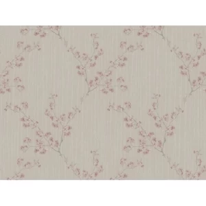 Italian Wallpaper Floral Design Beige Color, Size 10mx0.53m, Model Z66833 | Balbaid Decor Company