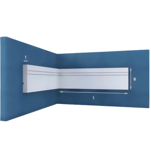 Foam Skirting White Size 20 cm | Luxury line