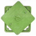 غطاء مانهول المهيدب   مقاس 60x60 سم    اللون اخضر