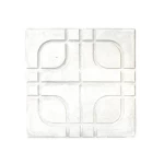 بلاط أرضيات أسمنتي تصميم تقاطع، لون أبيض، طول 40 سم × عرض 40 سم × سمك 4 سم | شركة الوسد الصناعية