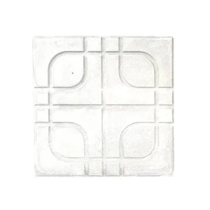 بلاط أرضيات أسمنتي تصميم تقاطع 40×40×4 سم أبيض | شركة الوسد الصناعية