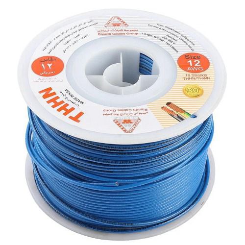 لفة سلك سعودي امريكي THHN 12 AWG، 600 فولت، نحاس مجدول، عزل PVC، غلاف نايلون، لون رمادي | مجموعة كابلات الرياض