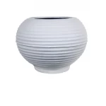 حوض زرع بلاستيك دائري كبير الزامل مصنوع من  البولي ايثلين اللون  ابيض