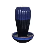 Luxury Ceramic Decorative Water Fountain, Blue Color, Size 76.5 × 50 × 50 cm, Product Number MZ11031BM