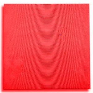 بلاط أسمنتي للأرضيات تصميم مموج 40×40×4 سم، لون احمر | الوسد للصناعة