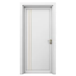 باب بريميوم خشب طبيعي، لون ابيض، مقاس 235 × 115 سم، سماكة 6 سم، موديل GM02