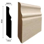 نعلة خشب ملون، طول 240 سم، ارتفاع 9 سم، لون بيج فاتح، كود المنتج 4360