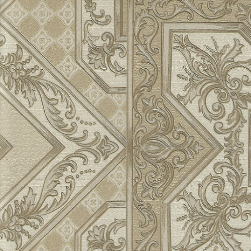 Vinyl Wallpaper Patterned Design 15.6m × 100cm Beige Gold Brown | Luxury line